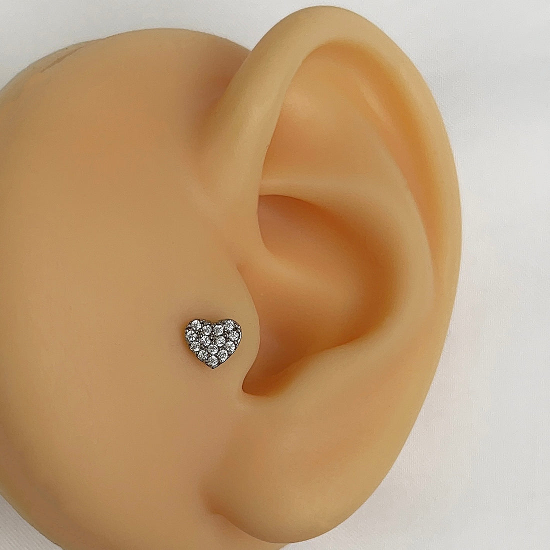 Diamond Heart Silver | Tragus Piercing