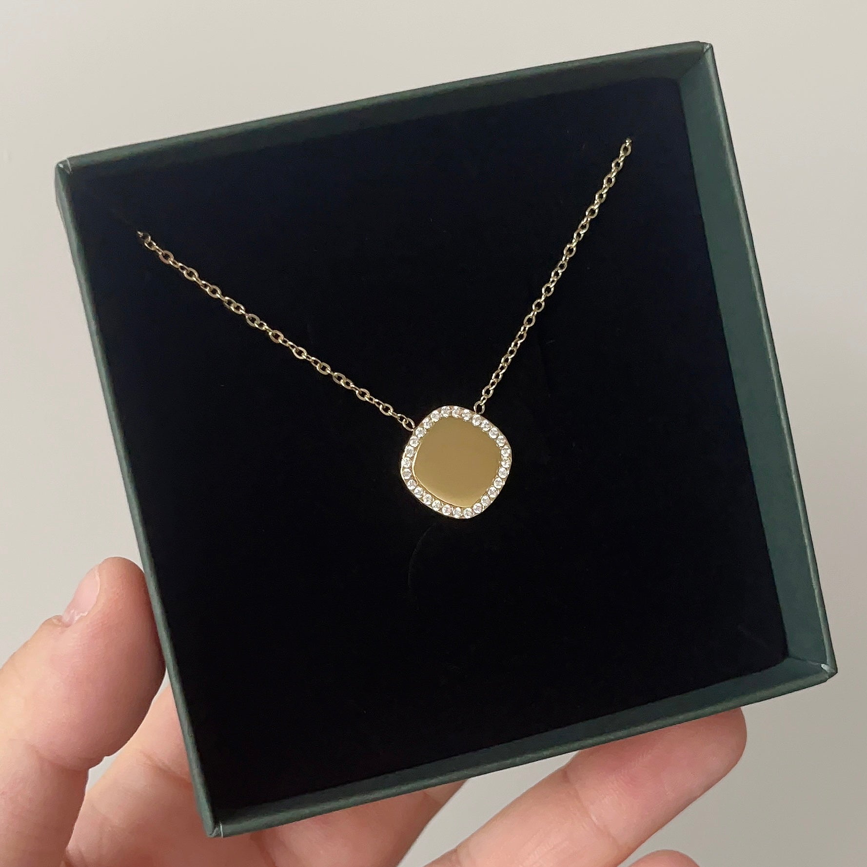 Diamantjes Naamketting Goud | Graveerbare Ketting