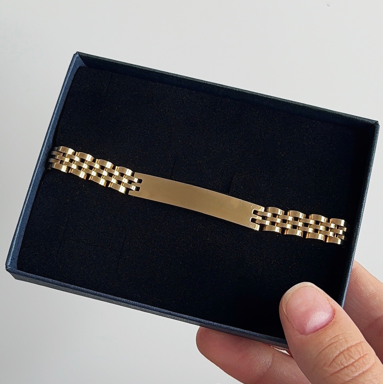 Horloge Band met Naam Goudkleurig | Graveerbare Armband