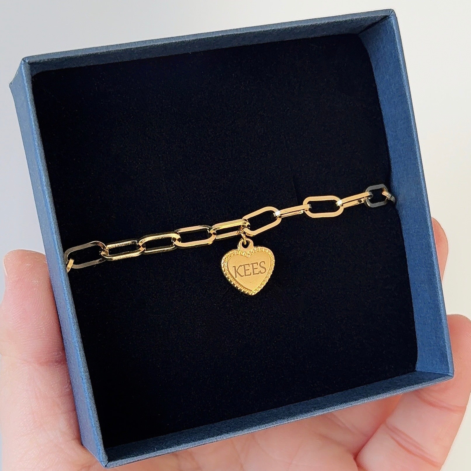 Armband met grote Hart | Graveerbare Armband