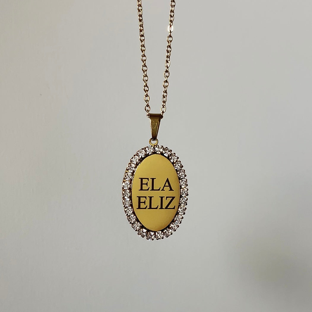 Diamantjes Naamketting | Graveerbare Ketting