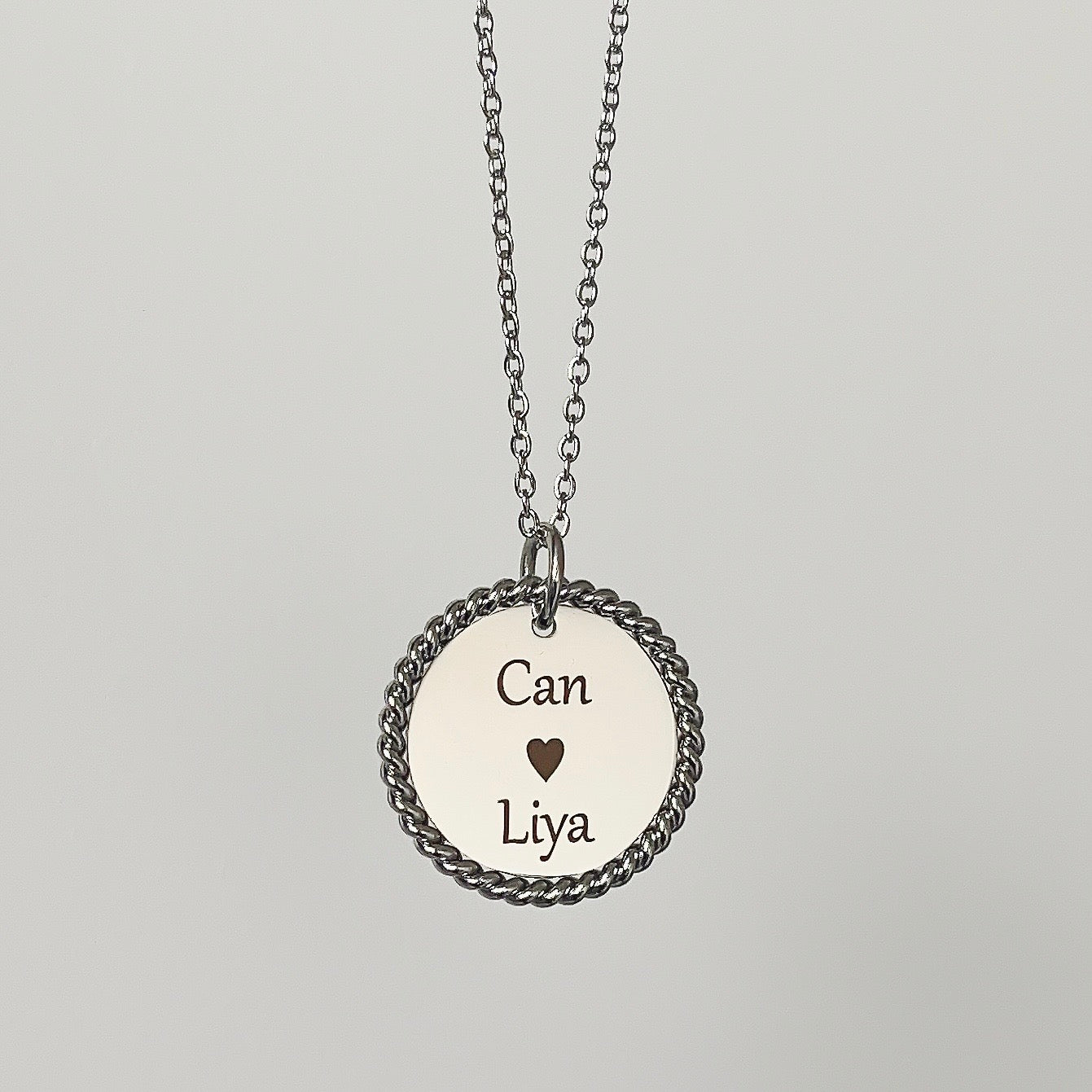 Grote Munt Zilver | Graveerbare Ketting
