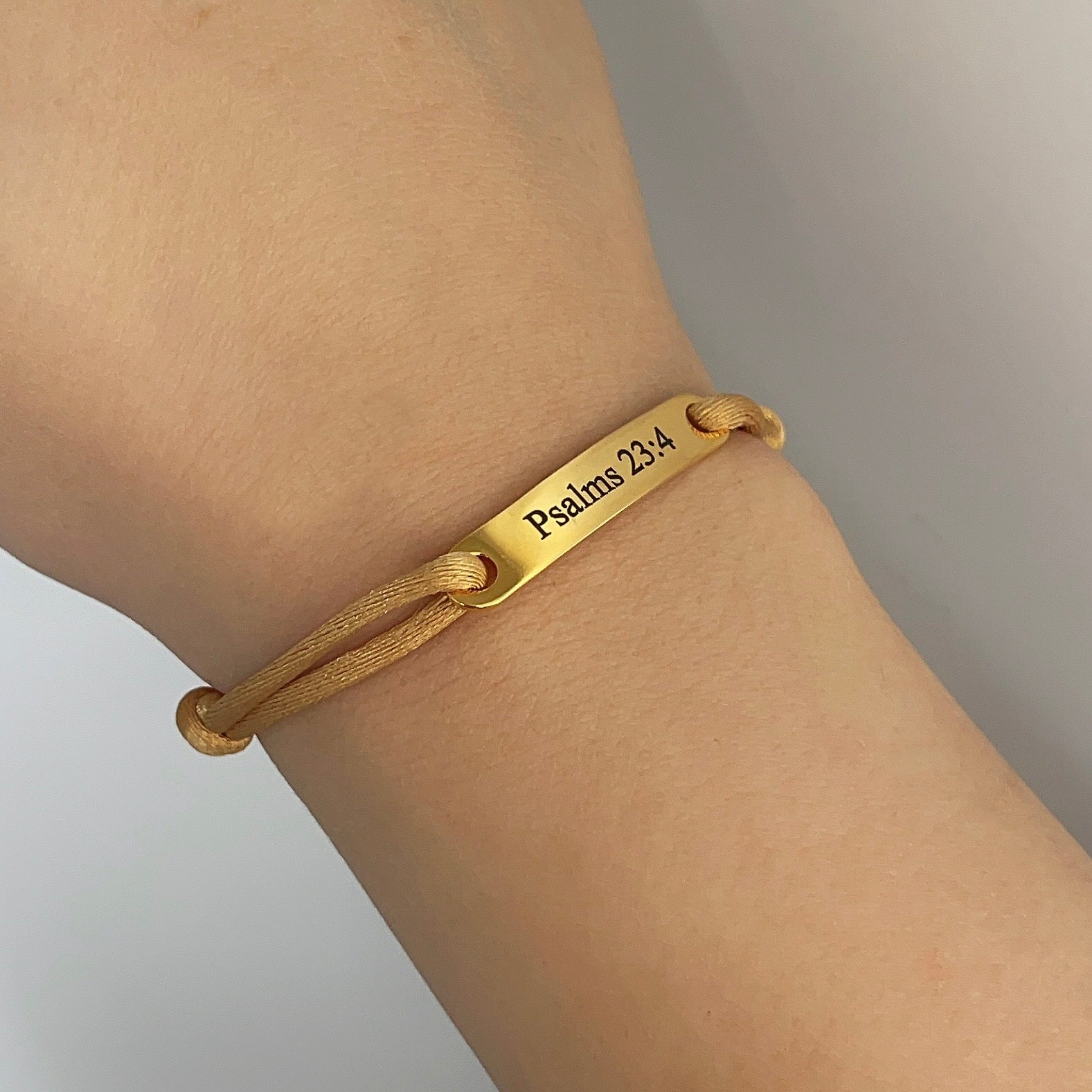 Satijnen Bar met Naam | Graveerbare armband