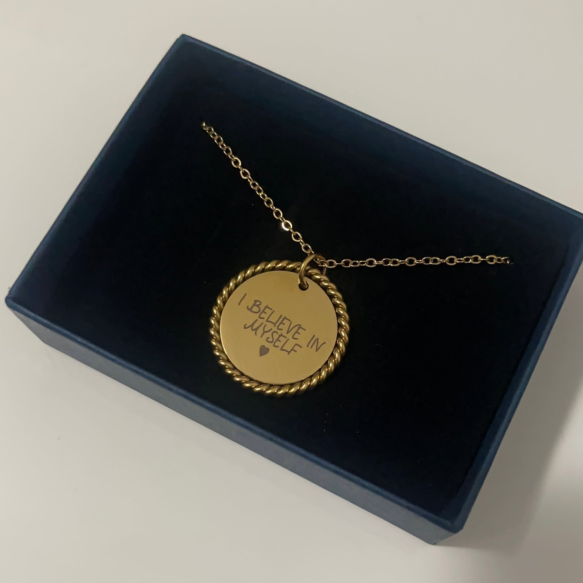 Grote Munt Goud | Graveerbare Ketting