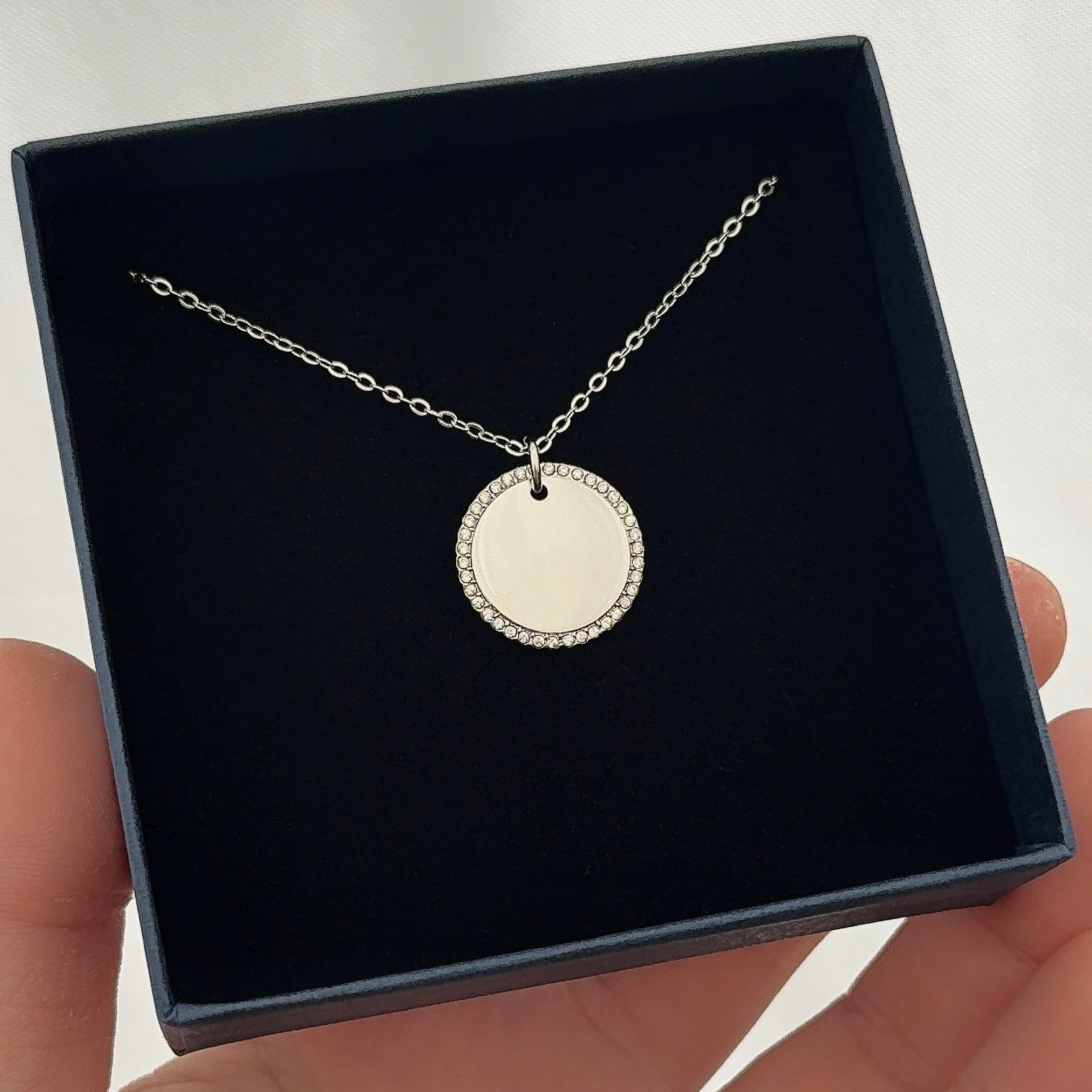 Diamantjes Naamketting Zilver | Graveerbare Ketting