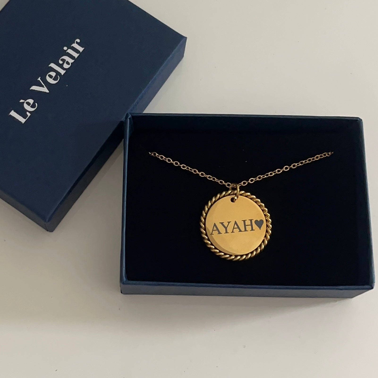 Grote Munt Goud | Graveerbare Ketting