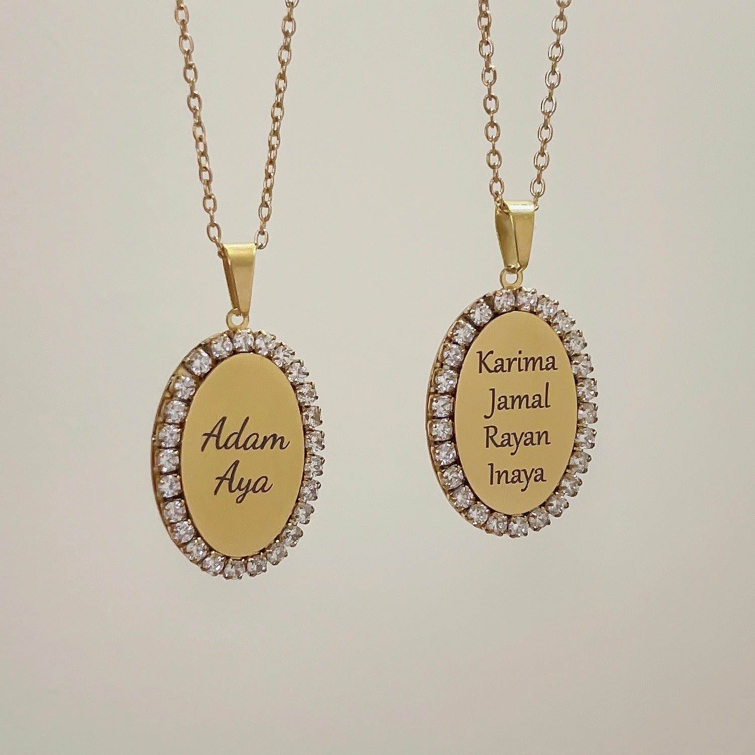 Diamantjes Naamketting | Graveerbare Ketting