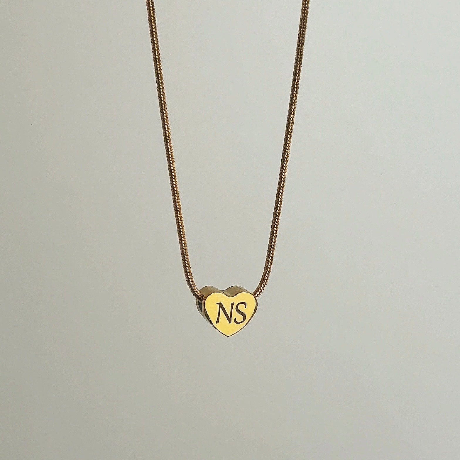 Klein Hartje Goudkleurig | Graveerbare Ketting