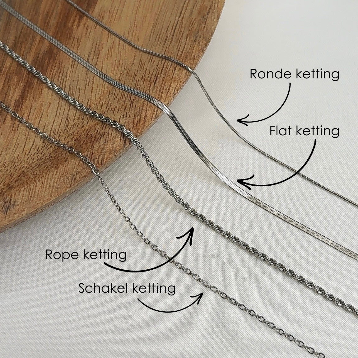 Grote Munt Zilver | Graveerbare Ketting