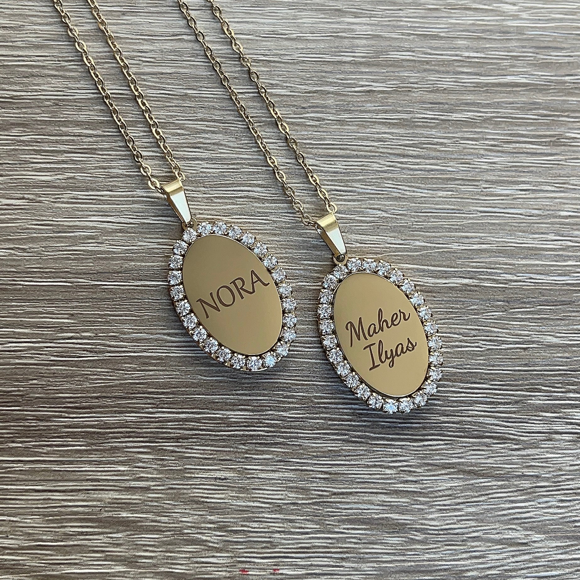 Diamantjes Naamketting | Graveerbare Ketting