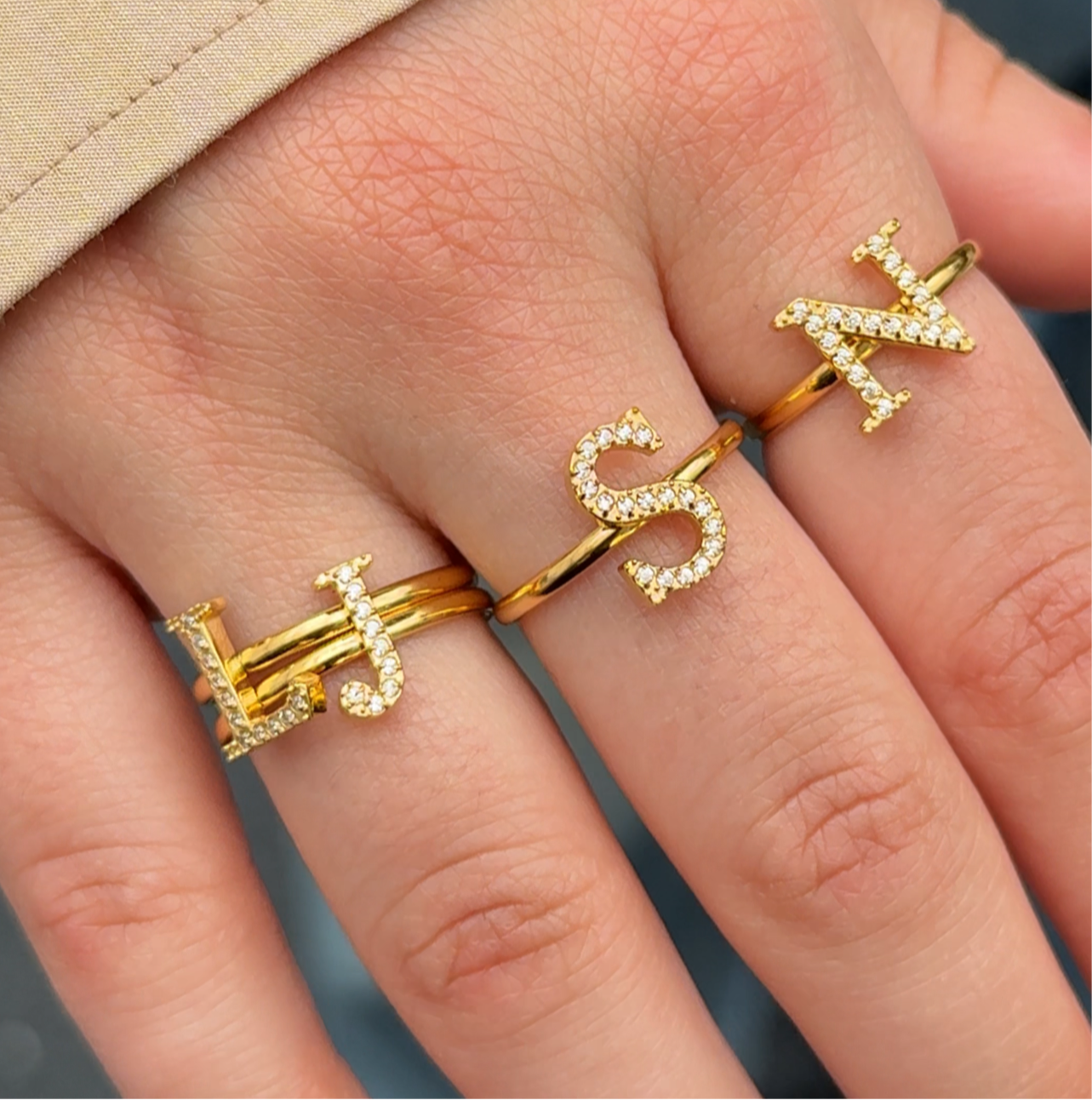 Diamanten Letterring | Ring
