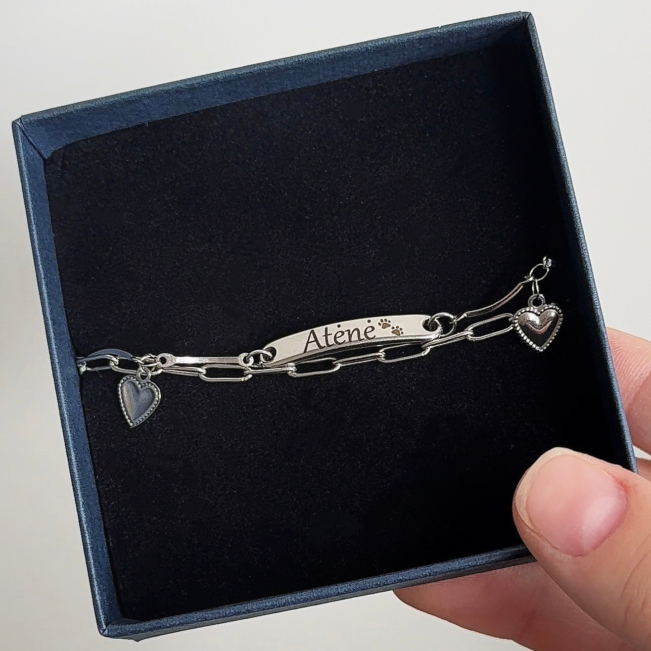 Dubbele Armband met Hartjes | Graveerbare Armband