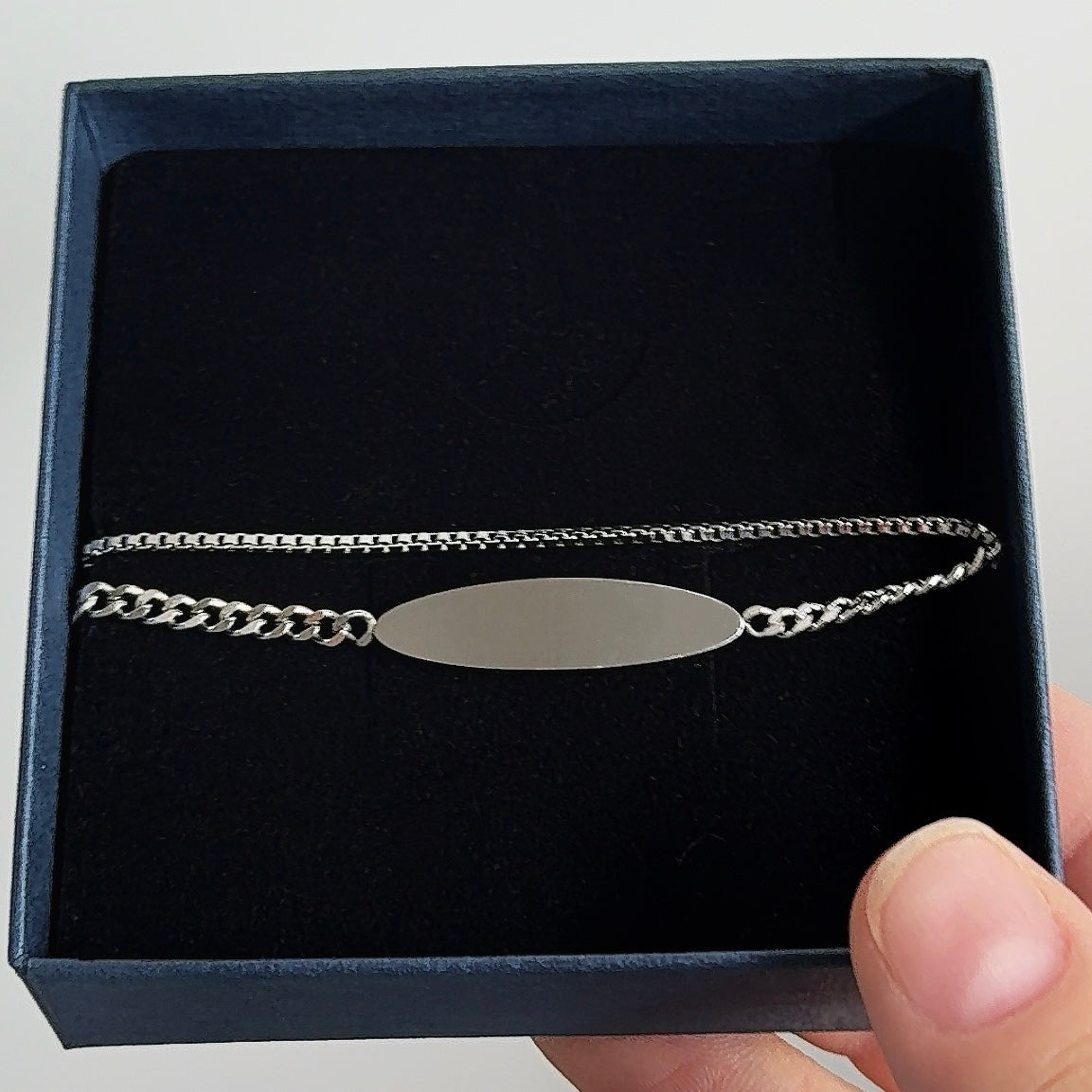Dubbele Armband met Naamplaatje Zilver | Graveerbare Armband
