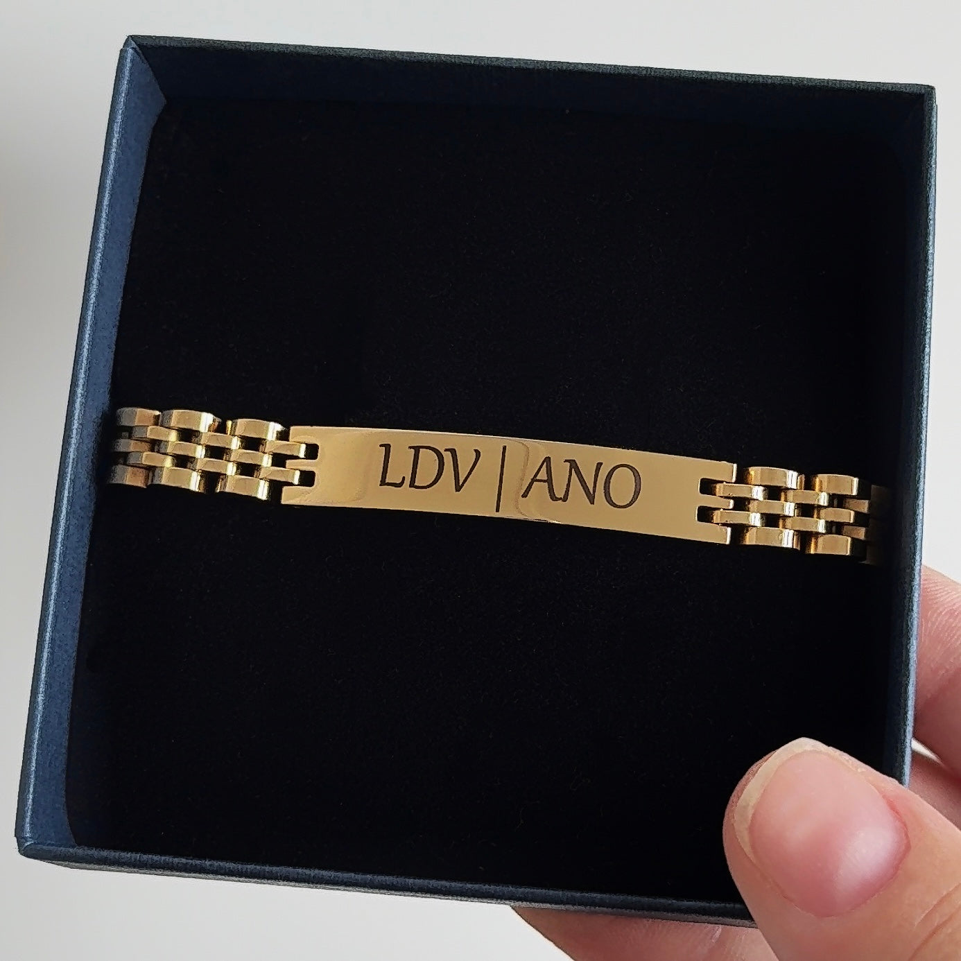 Horloge Band met Naam Goudkleurig | Graveerbare Armband