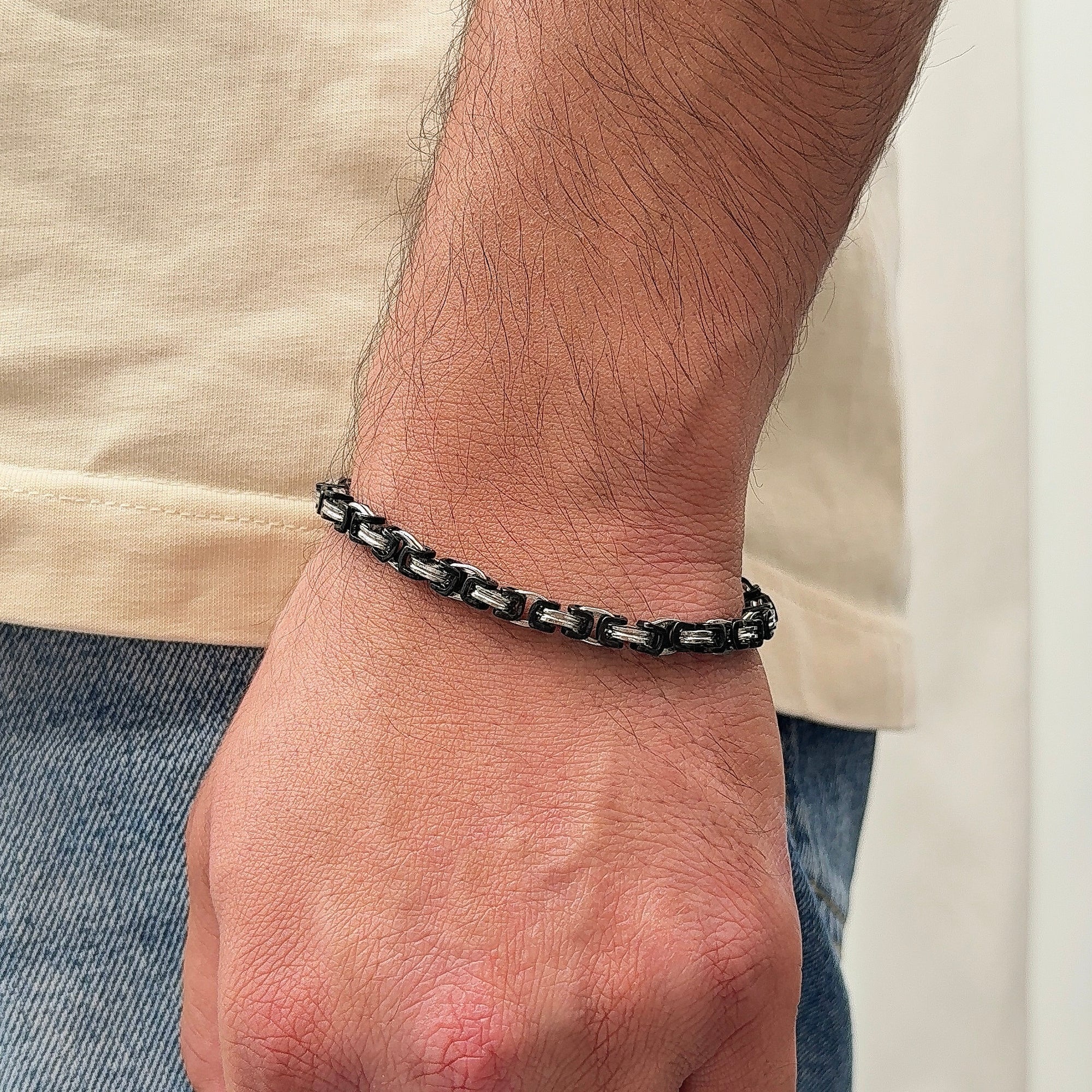 Koning Black/Silver | Armband