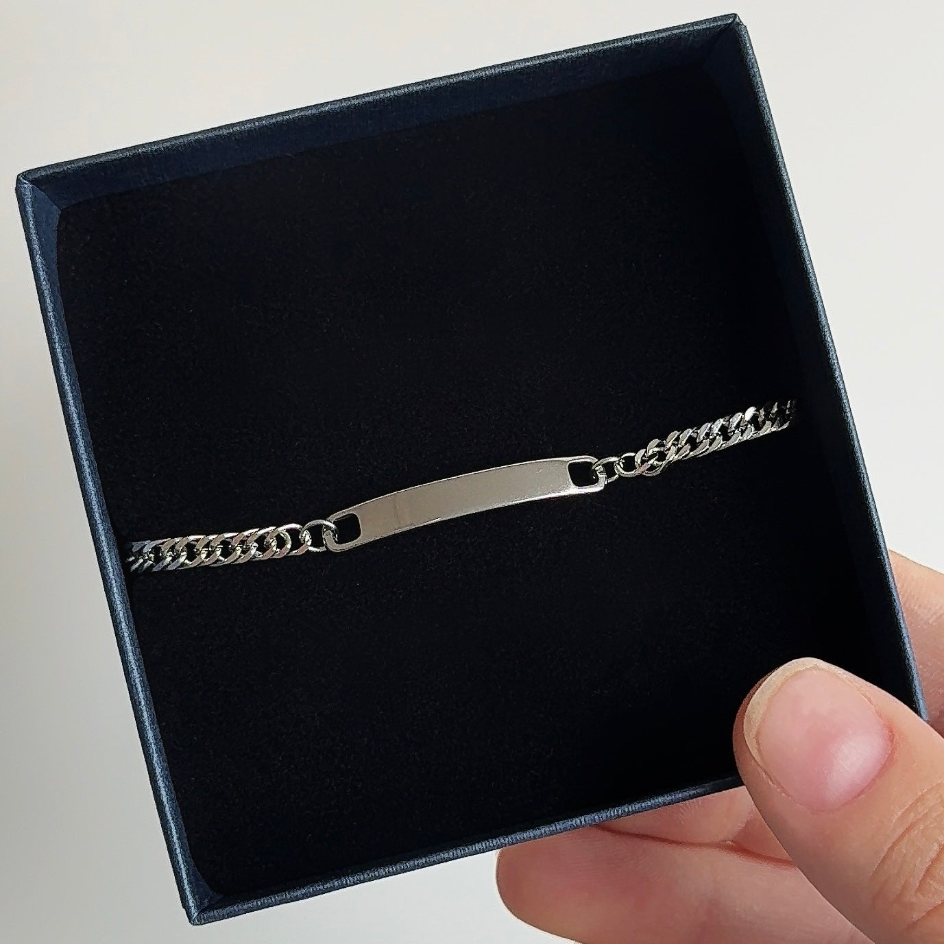 Schakelarmband met Naamplaatje Zilver | Graveerbare Armband