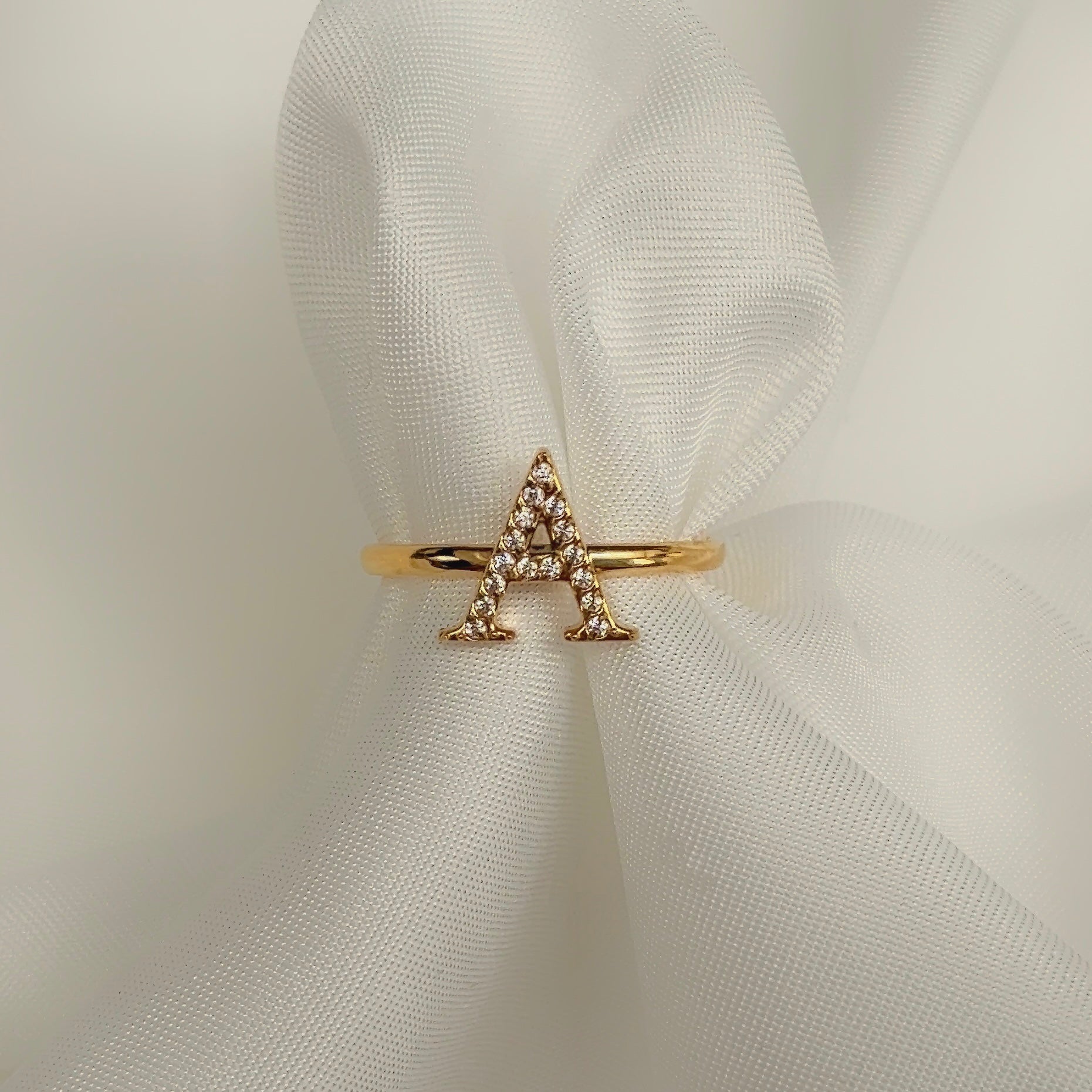 Diamanten Letterring | Ring