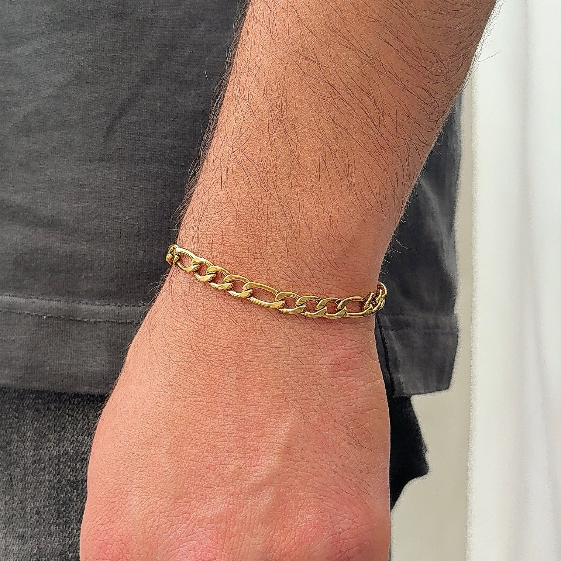 Figaro Gold Big | Armband
