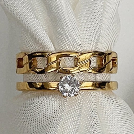 Gouden Ring met Diamantje
