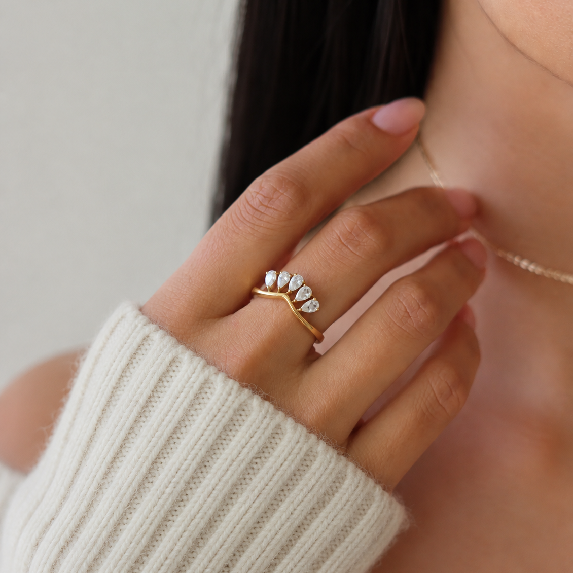 Diamantjes ring
