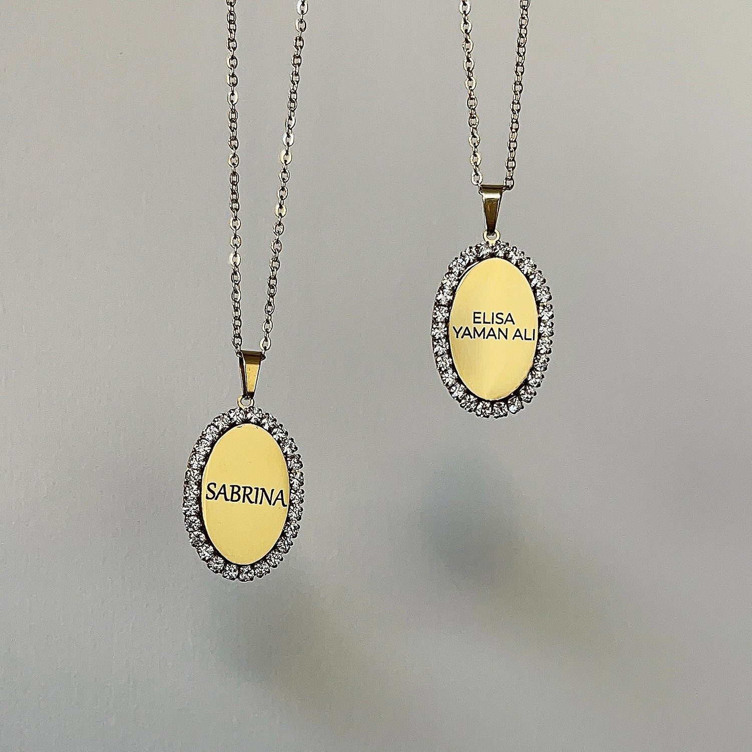 Diamantjes Naamketting | Graveerbare Ketting