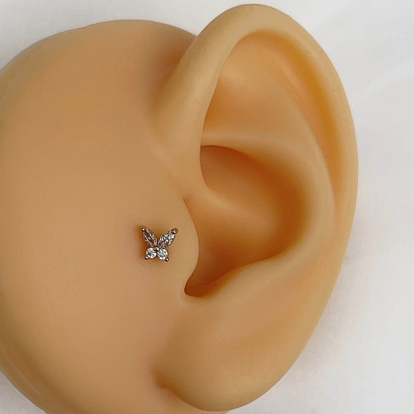 Vlinder Gold | Tragus Piercing