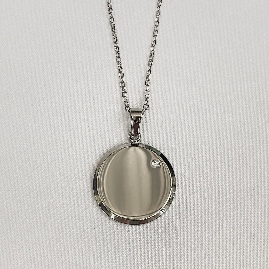 Ronde Naamketting met Diamantje | Graveerbare Ketting