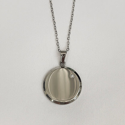 Ronde Naamketting met Diamantje | Graveerbare Ketting