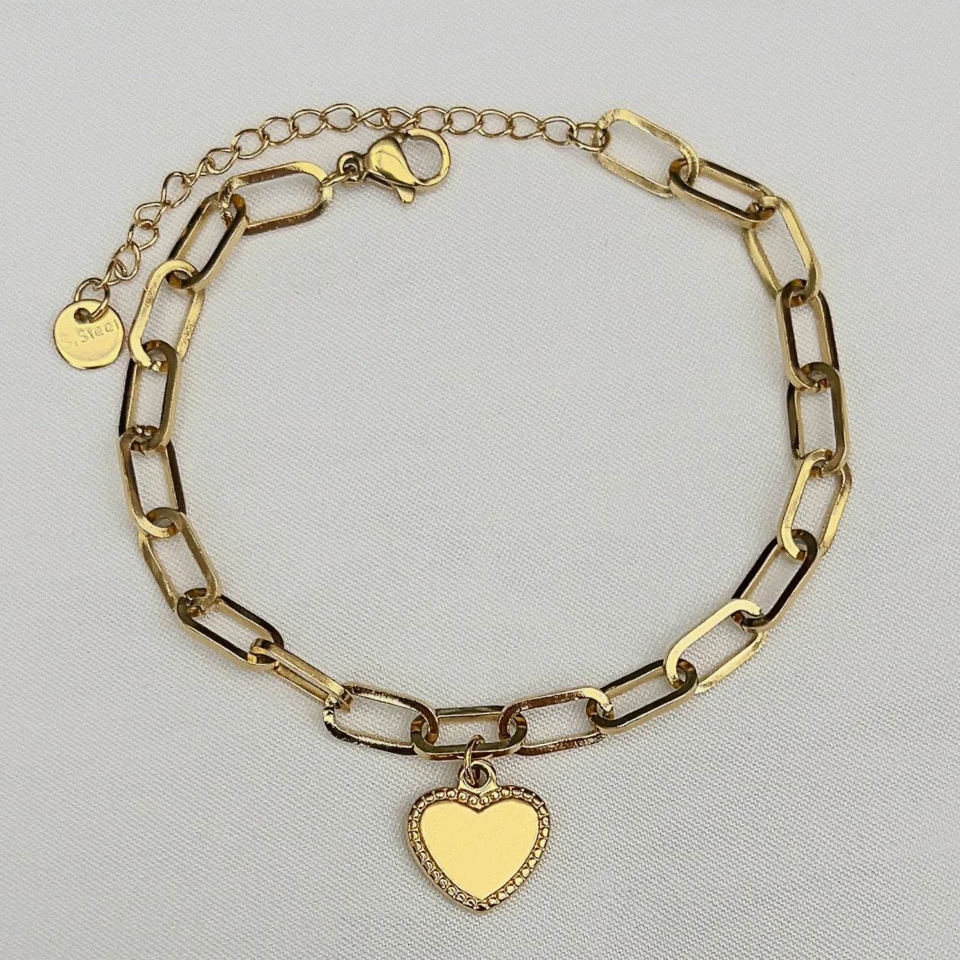 Armband met grote Hart | Graveerbare Armband