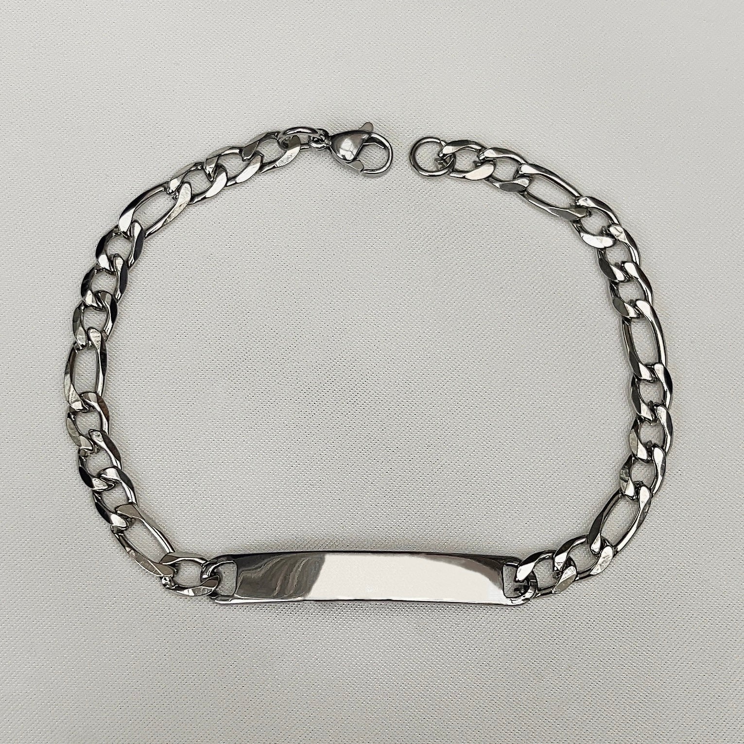 Schakelarmband Zilver |  Graveerbare Armband
