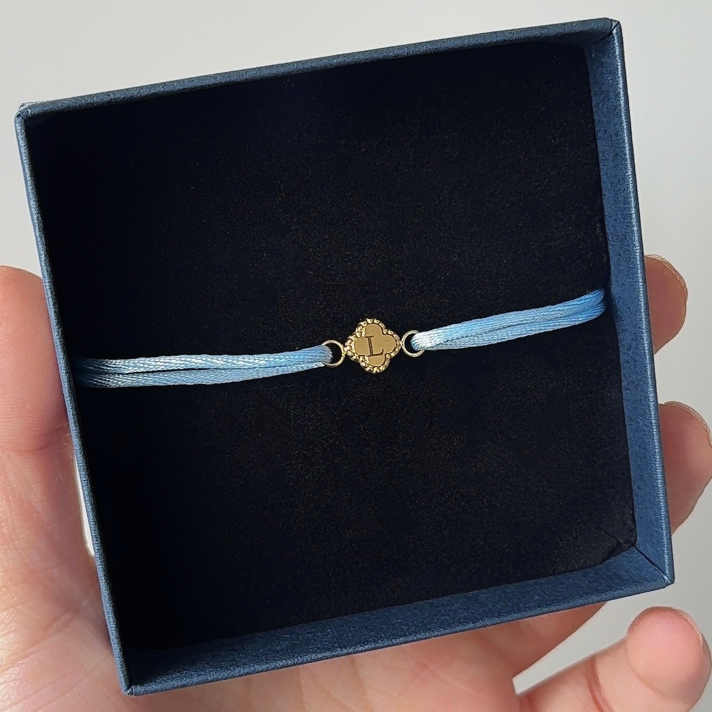 Satijnen Klaver | Graveerbare Armband