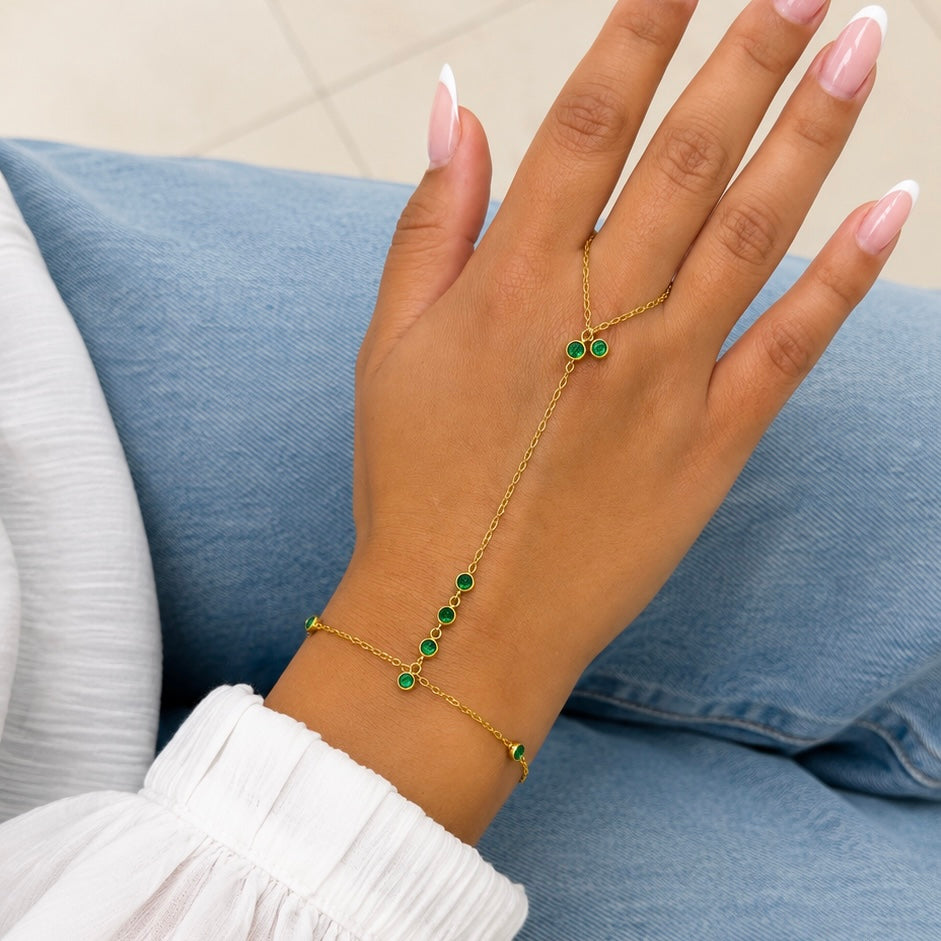 Green Stone | Handchain